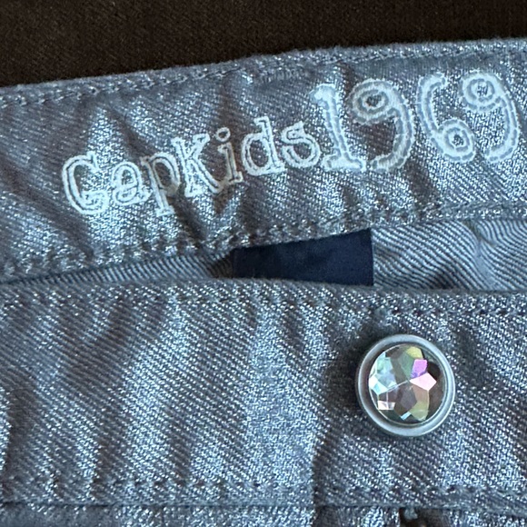 Gap Kids Silver Shimmer Straight Leg Pants SZ 14 Like New Need To Wash P… - Picture 6 of 11